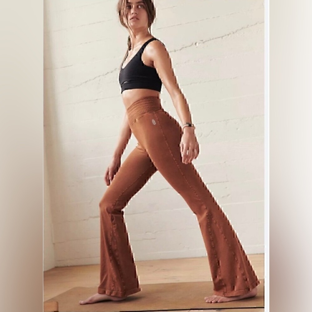 Free People Movement Good Karma Flare Leggings in  Brown Size XS